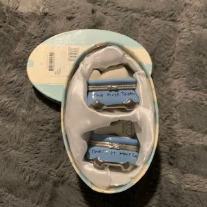 New Mud Pie Baby Boy Prince First Curl Tooth Set Treasure Box